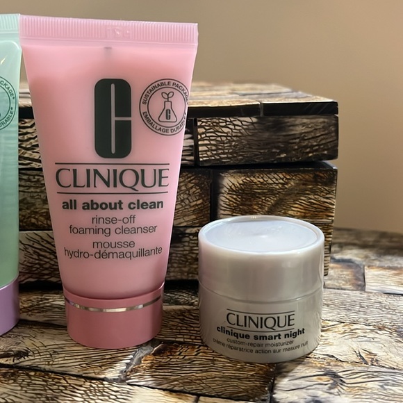 NEW CLINIQUE Travel Size Bundle - All About Clean (3) / Smart Night Moisturizer - Picture 4 of 6